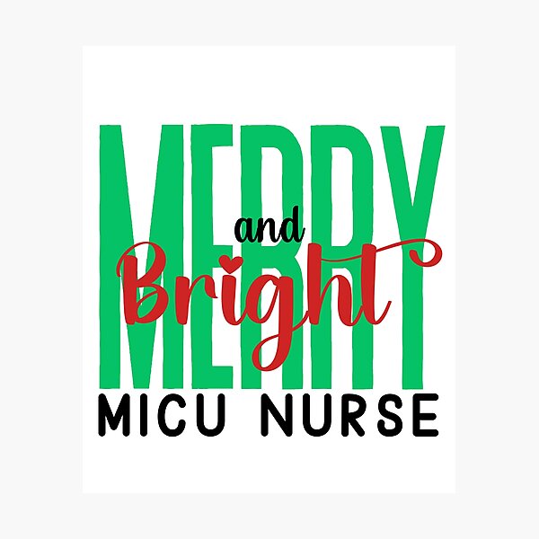 Item preview, MICU Nurse Merry and Bright (Holiday) designed and sold by Whackadoodletee.