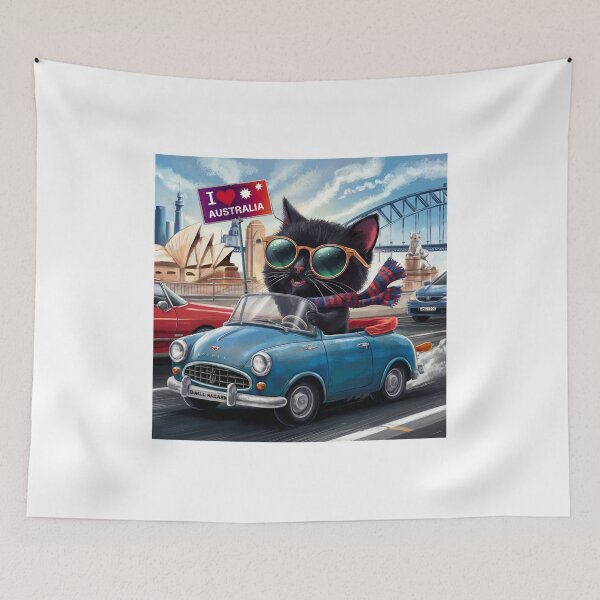 Item preview, Cat on tour - I love Australia! - Sydney designed and sold by lavka-xd.