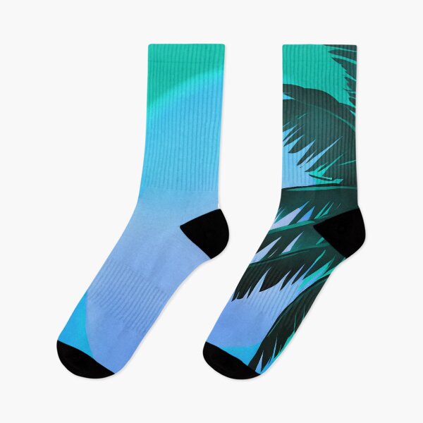 Item preview, Retro Moon and Palm Trees Cyan Turquoise Beach Style AI Art designed and sold by Beachy.
