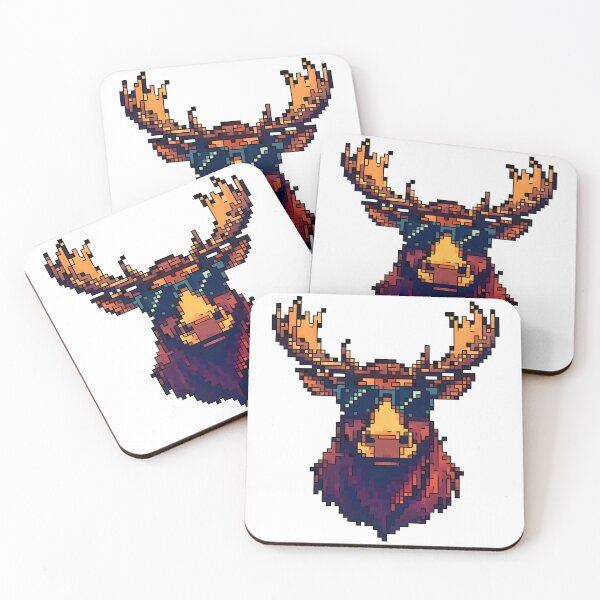 Item preview, Majestic Moose: Pixelated Wanderer designed and sold by NaturePixel.