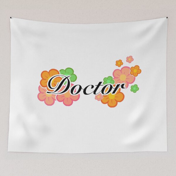 Item preview, Doctor Retro Flowers designed and sold by WeirdCreatureCo.