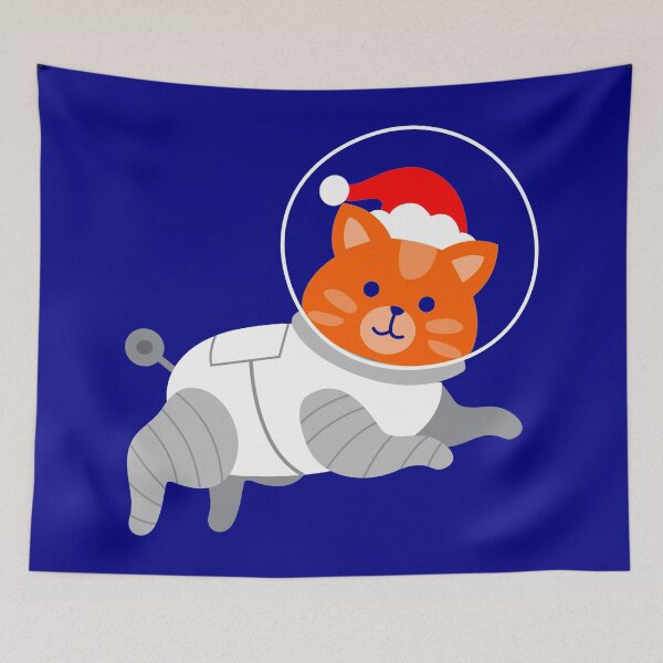 Item preview, astronaut cat ugly christmas santa designed and sold by Gossip Rag.