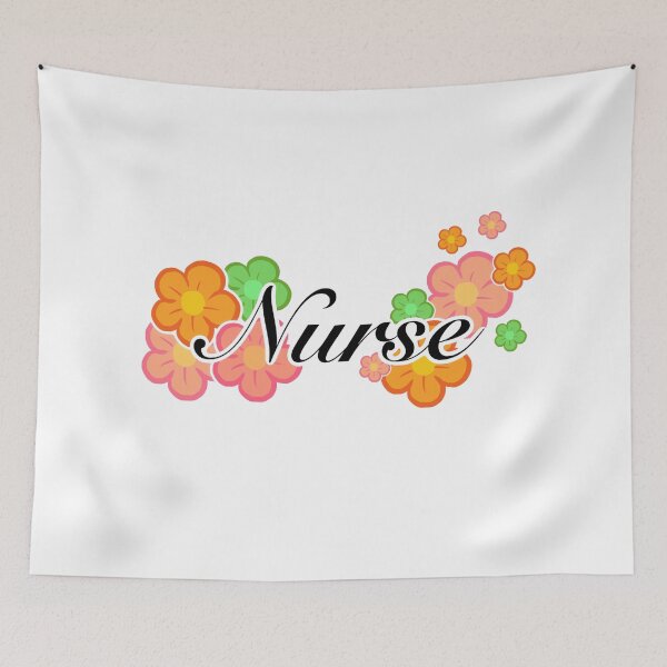 Item preview, Nurse Retro Flowers designed and sold by WeirdCreatureCo.