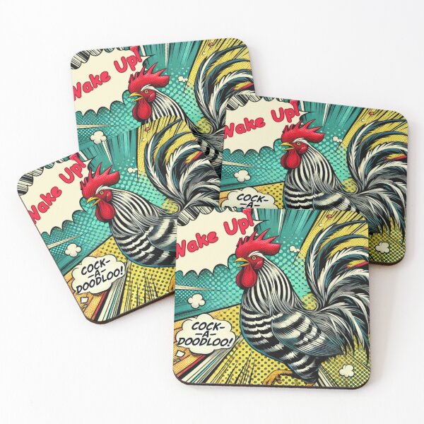 Item preview, Retro 50's Comic-Style Rooster designed and sold by PlasticAuto.