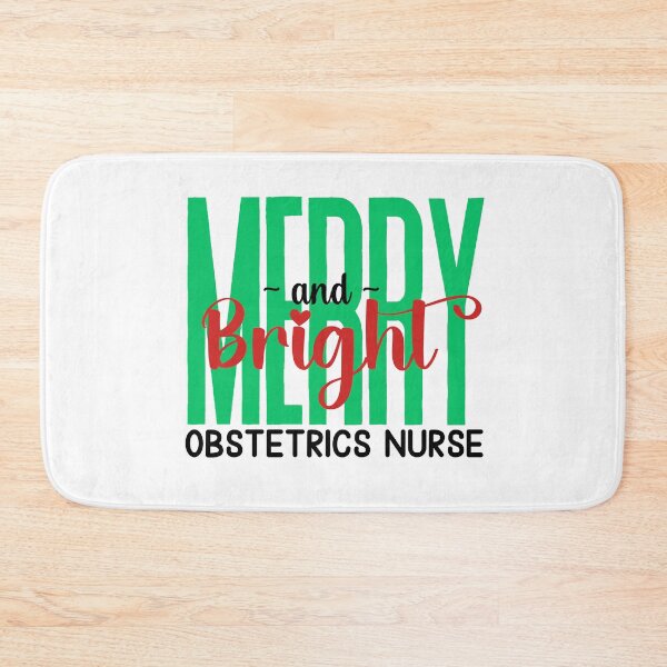 Item preview, Obstetrics Nurse Merry and Bright (Holiday) designed and sold by Whackadoodletee.