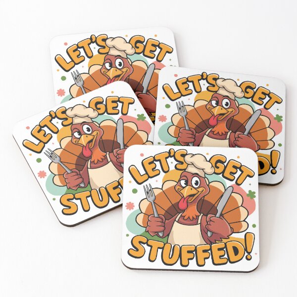 Item preview, Let's Get Stuffed in this Thanksgiving designed and sold by ArtzyFlow.