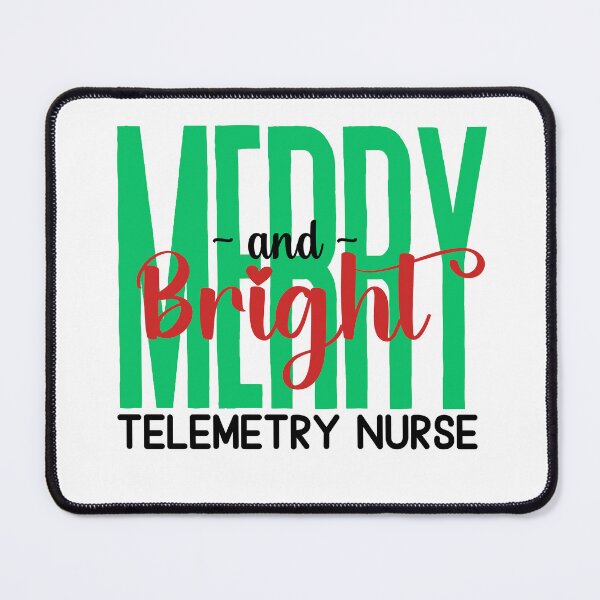 Item preview, Telemetry Nurse Merry and Bright (Holiday) designed and sold by Whackadoodletee.