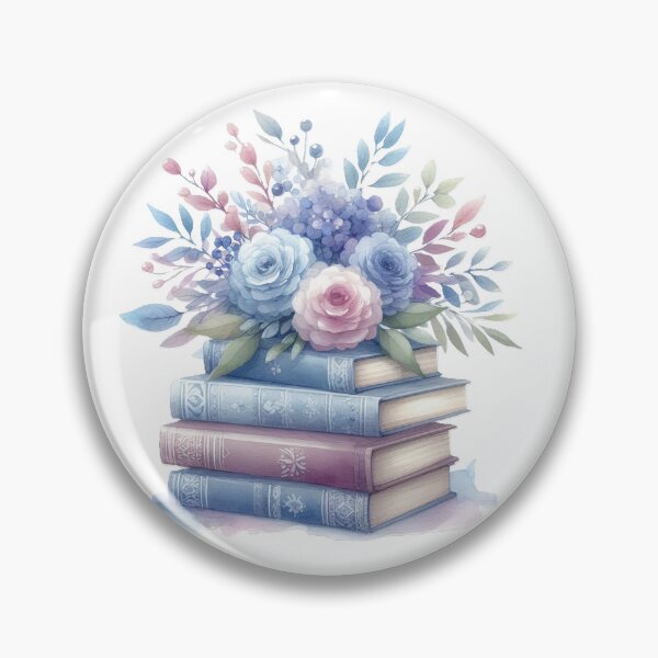 Item preview, Book Pile With Floral Topper designed and sold by Mermaid's Whimsy.