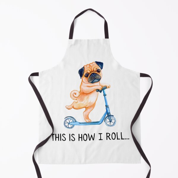Item preview, This Is How I Roll Pug on a Blue Scooter designed and sold by Renee Koutsis.