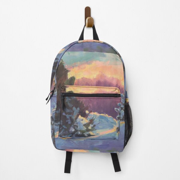 Item preview, Sunset between the Spruce original oil painting by K Mussack designed and sold by K Mussack.