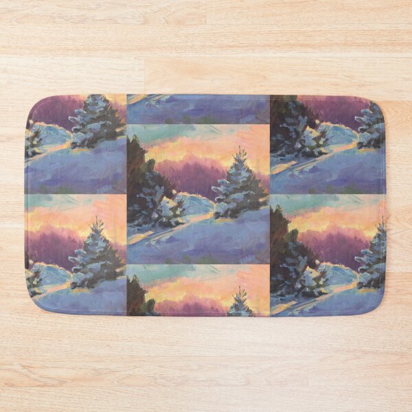 Item preview, Sunset between the Spruce original oil painting by K Mussack designed and sold by K Mussack.