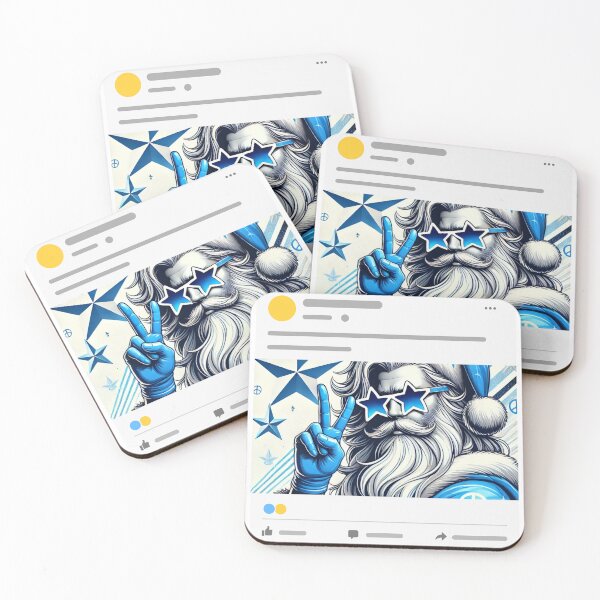 Item preview, Cool Santa Goes Viral - Modern Holiday Vibes designed and sold by ValenciaShark.