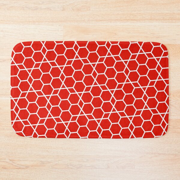 Item preview, Bicolor Geometric Hexagon Flower Star Holiday Hive Pattern designed and sold by EvergreenMotifs.