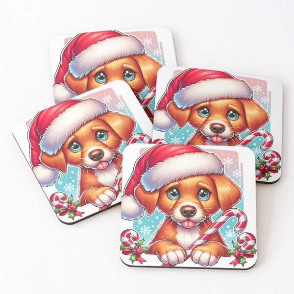 Item preview, Christmas Labrador Retriever in Santa Hat Candy Canes Holiday Dog Gift Santa designed and sold by andreab313.