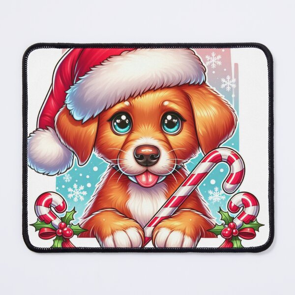Item preview, Christmas Labrador Retriever in Santa Hat Candy Canes Holiday Dog Gift Santa designed and sold by andreab313.