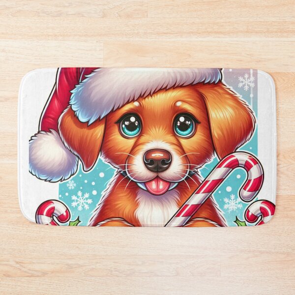Item preview, Christmas Labrador Retriever in Santa Hat Candy Canes Holiday Dog Gift Santa designed and sold by andreab313.