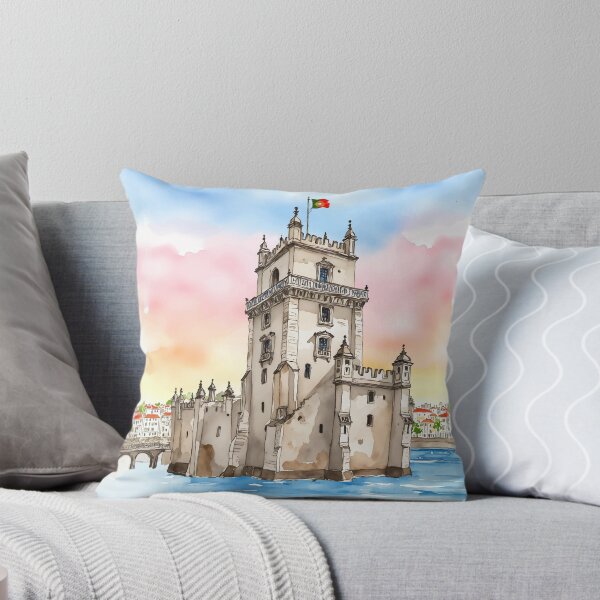 Item preview, Belem Tower Lisbon Portugal Watercolor designed and sold by Magnolia Valley Art.