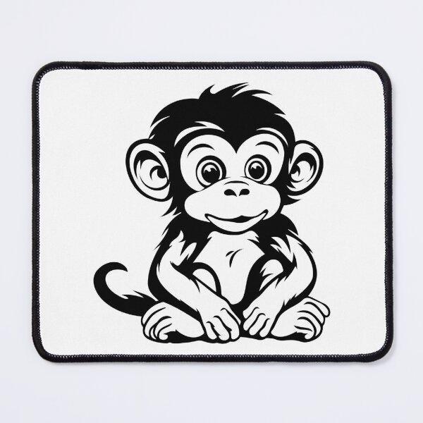 Item preview, Cute Baby Monkey Adorable Primate Curious Playful Animal designed and sold by inkoutninja.