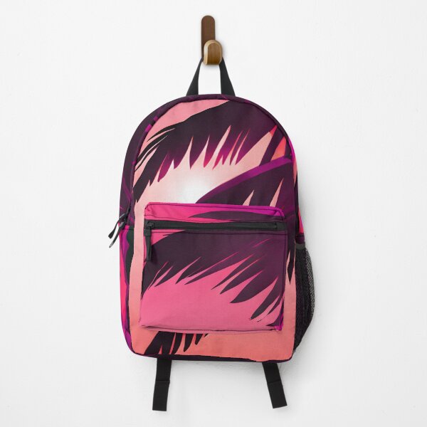 Item preview, Retro Sun and Palm Trees Pink Hot Pink Beach Style AI Art designed and sold by Beachy.