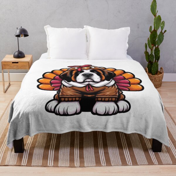 Item preview, Saint Bernard Dog Thanksgiving designed and sold by doodIllustrate.