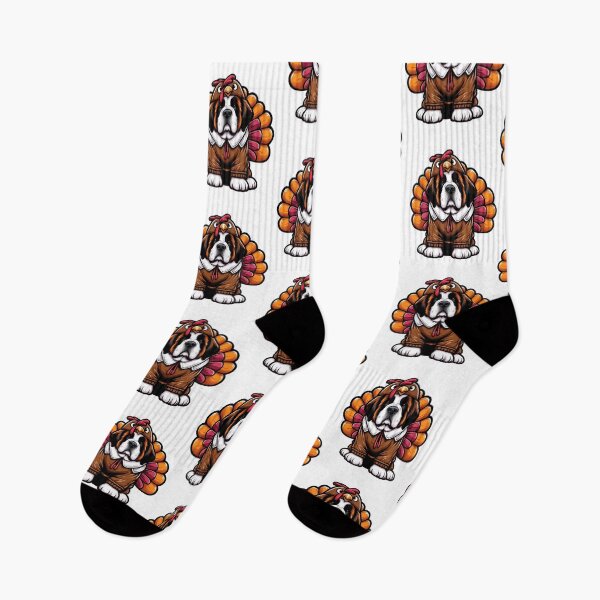 Item preview, Saint Bernard Dog Thanksgiving designed and sold by doodIllustrate.