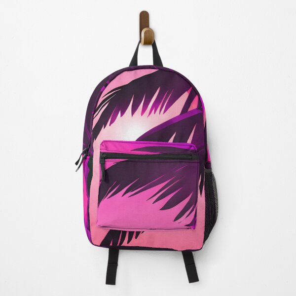 Item preview, Retro Sun and Palm Trees Lilac Pink Hot Pink AI Art designed and sold by Beachy.