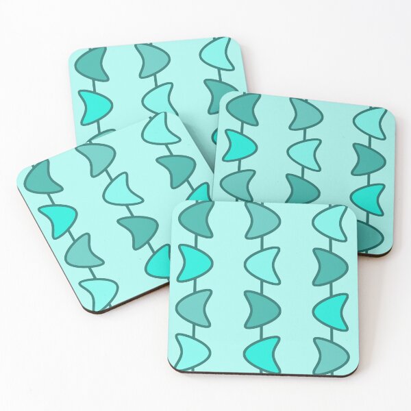 Item preview, Atomic Era Boomerangs Turquoise designed and sold by thepixelgarden.