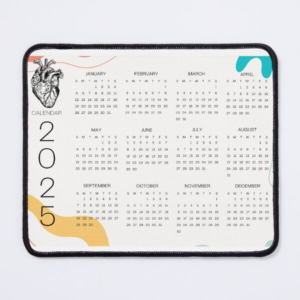 Item preview, heart wall calendar designed and sold by Graphiniz.