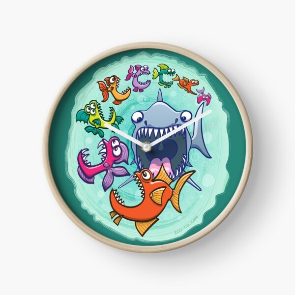 Big fish eat little fish and vice versa Clock