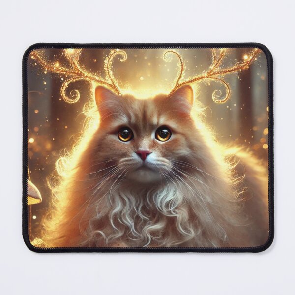 Item preview, Mystical Cat With Golden Antlers Crown designed and sold by Dream Bloom Gallery.