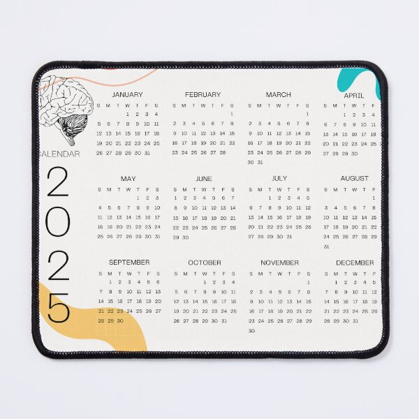 Item preview, neurological wall calendar designed and sold by Graphiniz.