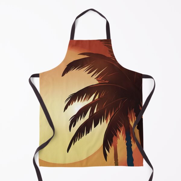 Item preview, Warm Tones Retro Sun and Palm Trees Beach Style AI Art 3 of 4 designed and sold by Beachy.