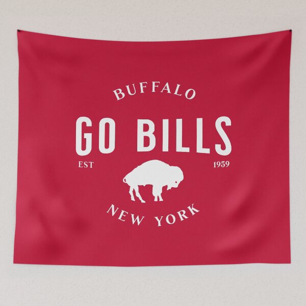 Item preview, Go Bills with standing buffalo in red designed and sold by DesignCollectiv.