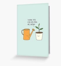 Tarjeta de felicitación ¡Gracias por ayudarme a crecer!
