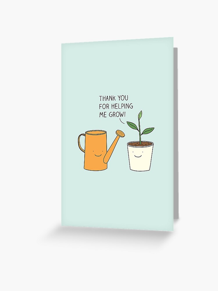 Thumbnail 1 of 2, Greeting Card, Thank you for helping me grow! designed and sold by Milkyprint.