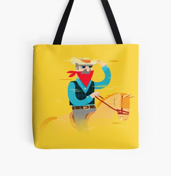 Cowboy in da rude sandstorm All Over Print Tote Bag