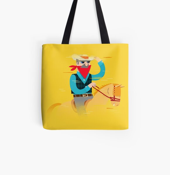 Cowboy in da rude sandstorm All Over Print Tote Bag