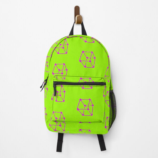 Item preview, Pink Retro Cube  Neon Lime Green  designed and sold by MagentaTwilight.