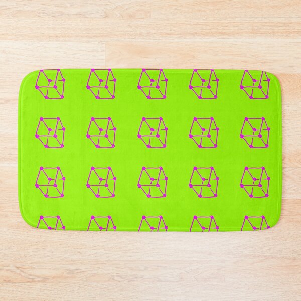 Item preview, Pink Retro Cube  Neon Lime Green  designed and sold by MagentaTwilight.