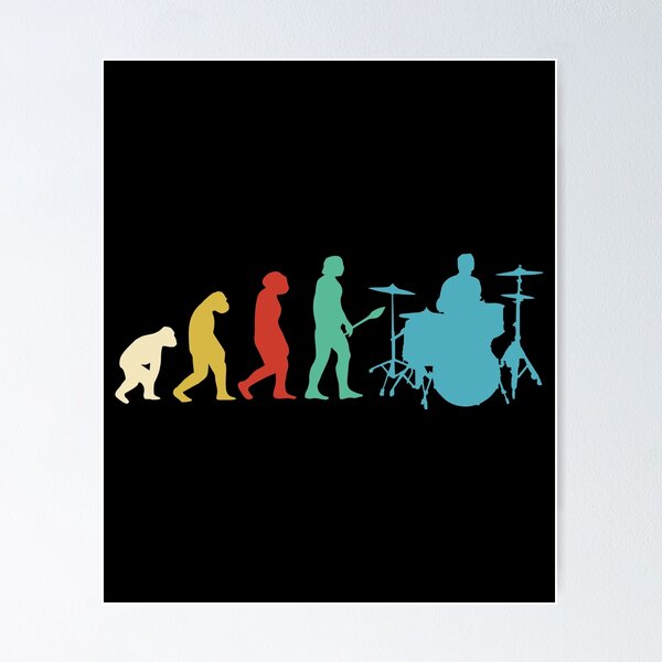 Item preview, Drummer Funny Evolution designed and sold by mhernaevily.