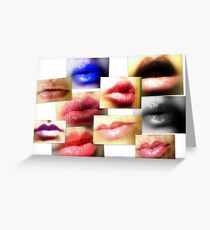 Lips Collage Greeting Card