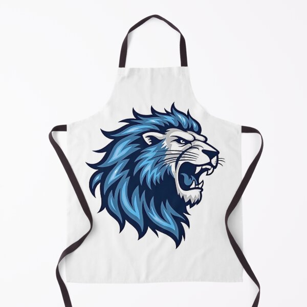 Item preview, Kings Might Majestic Blue Lion detroit design print designed and sold by ART ATTACK ZONE.
