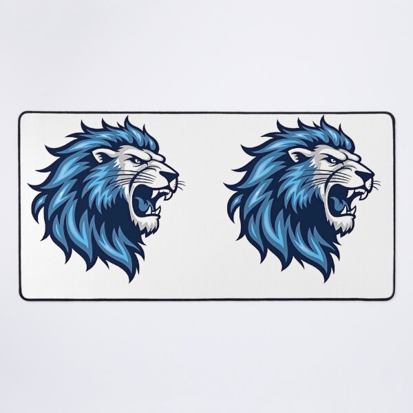 Item preview, Kings Might Majestic Blue Lion detroit design print designed and sold by ART ATTACK ZONE.