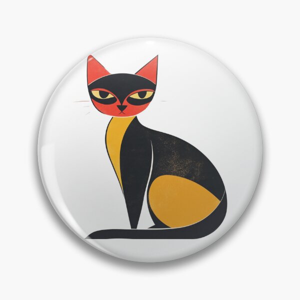 Item preview, Minimal Midcentury Modern Cat Art designed and sold by AtlanticAvenue.