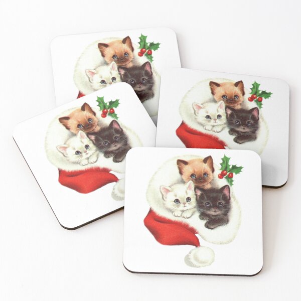 Item preview, Vintage Christmas Cats designed and sold by Pixiedrop.