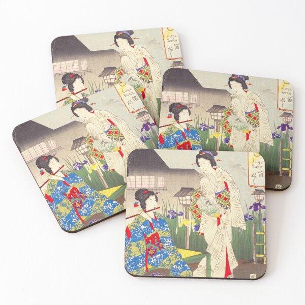 Item preview, Evening Harmony: Flute and Elegance in a Japanese Garden (1889) designed and sold by Kina-design.