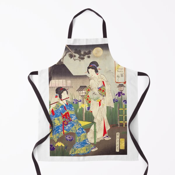Item preview, Evening Harmony: Flute and Elegance in a Japanese Garden (1889) designed and sold by Kina-design.