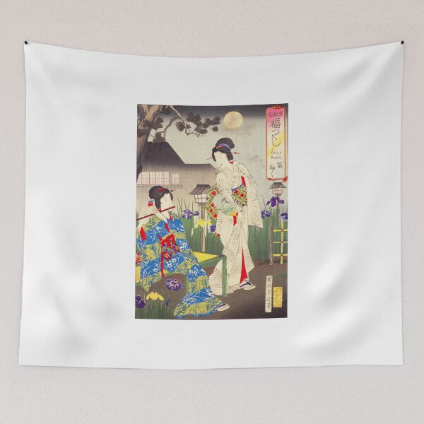 Item preview, Evening Harmony: Flute and Elegance in a Japanese Garden (1889) designed and sold by Kina-design.