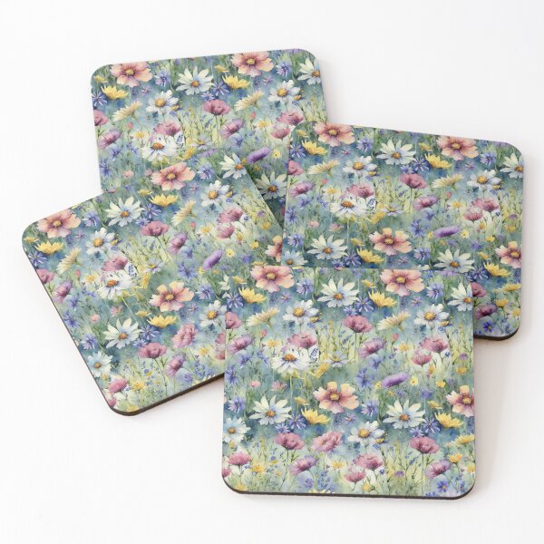 Item preview, Colorful Wildflower Watercolor Seamless Pattern designed and sold by Magnolia Valley Art.