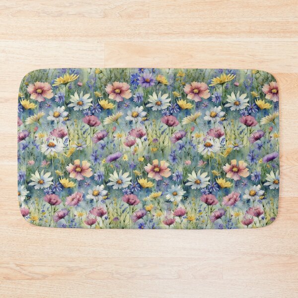 Item preview, Colorful Wildflower Watercolor Seamless Pattern designed and sold by Magnolia Valley Art.